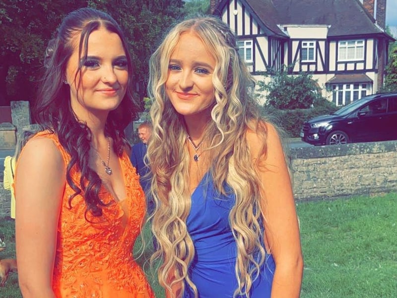 School friends ready to celebrate the end of an era at their prom.