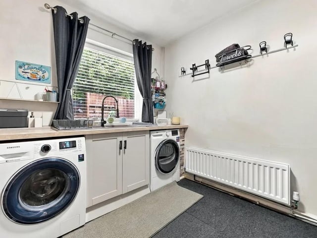 The property boasts a separate utility room