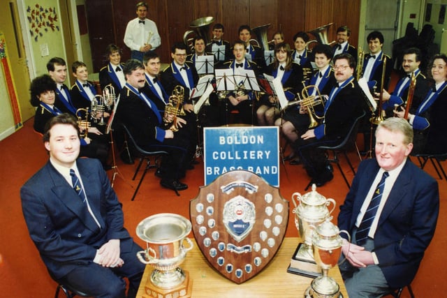Members of Boldon Colliery Band posed for this photo in March 1995 but what was the occasion?