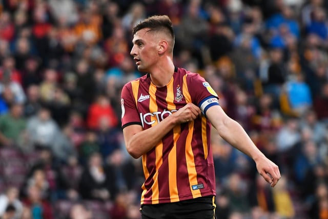 Bradford's Paudie O'Connor has nine bookings and a straight red in 39 games.