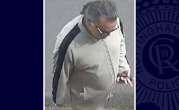Police want to speak to this man after bags were stolen in Mansfield. Photo: Nottinghamshire Police