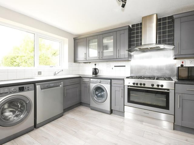 Not only is the kitchen beautiful, it is also bright thanks to natural light flooding in from a window at the back of the property.