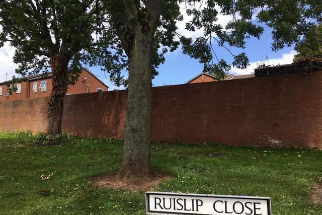 The wall on Ruislip Close has been a nuisance to residents for many years.