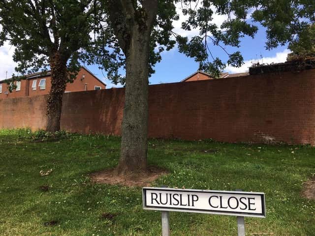 The wall on Ruislip Close has been a nuisance to residents for many years.