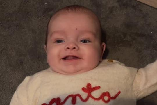 This photo of Oaklynn-Mae Wilson, four months, was sent to us by Jorja Hill