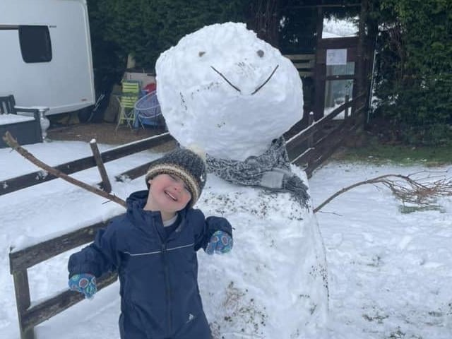 Here is Edward, aged four at the Robin Hood Retreat in Bilsthorpe.