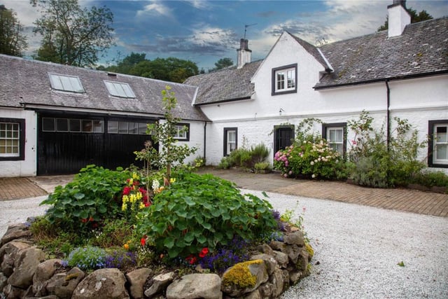 The Coach House is a u-shaped 18th century courtyard and incorporates the estate office, garages, former stables, byre, storage and two semi-detached stone built cottages.