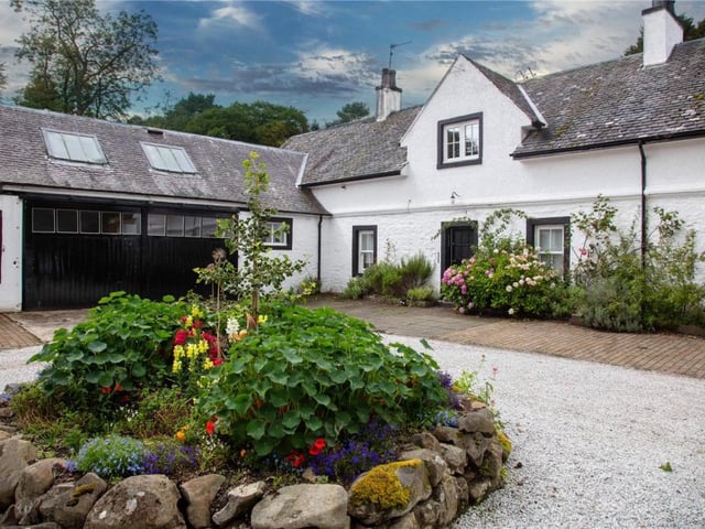The Coach House is a u-shaped 18th century courtyard and incorporates the estate office, garages, former stables, byre, storage and two semi-detached stone built cottages.