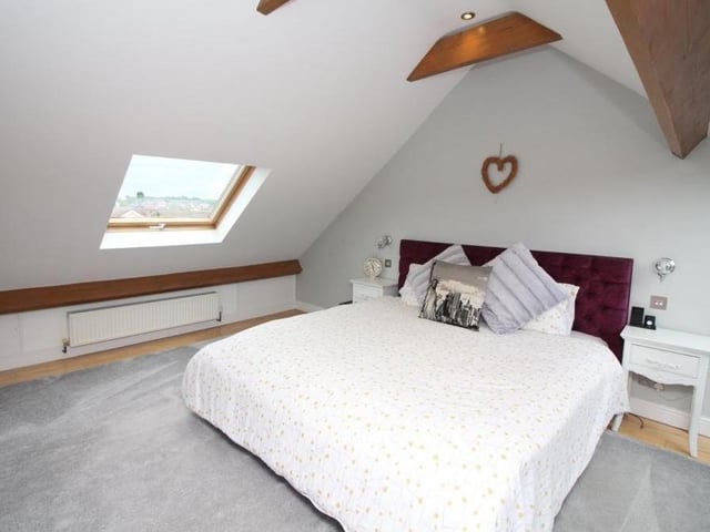 The main bedroom from a different angle. Space for a comfortable double bed and plenty more!