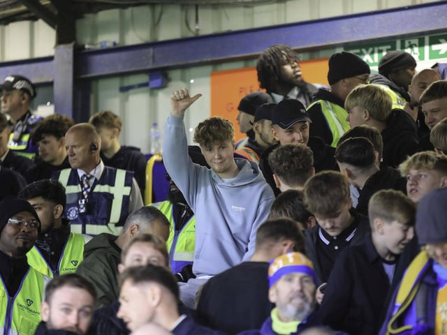 Happy Stags fans at Luton Town.