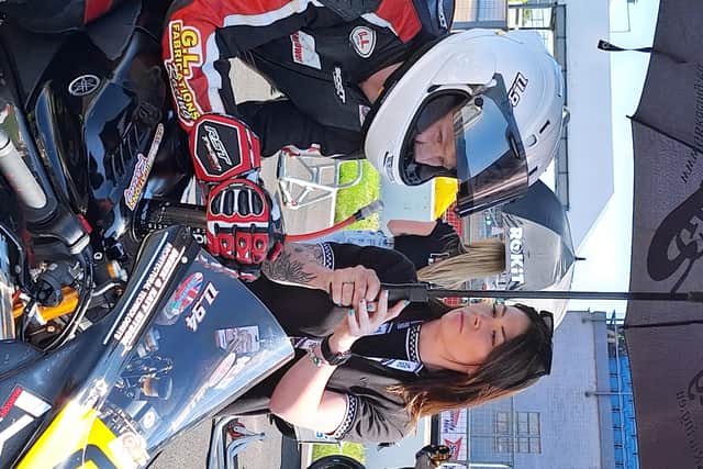 Lynden Leatherland ready for action at Donington.