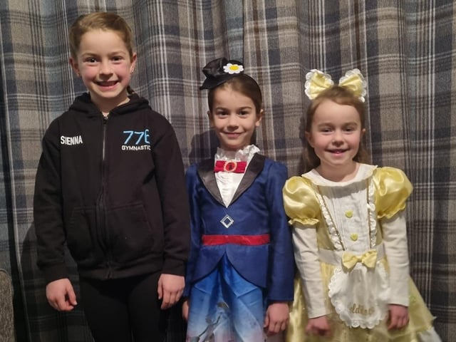 Sienna 10, a gymnast, India, 7, Mary Poppins, Franki, 5, Goldilocks from Farnsfield
