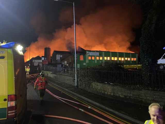 Ambulance staff and police were in attendance alongside firefighters.