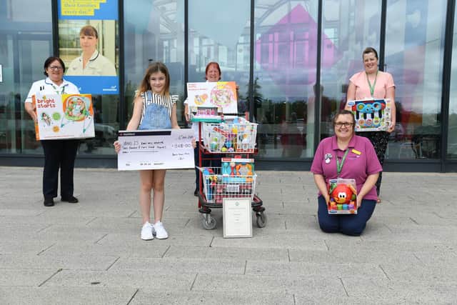 Daisy presented the children's ward at King's Mill with the toys she purchased