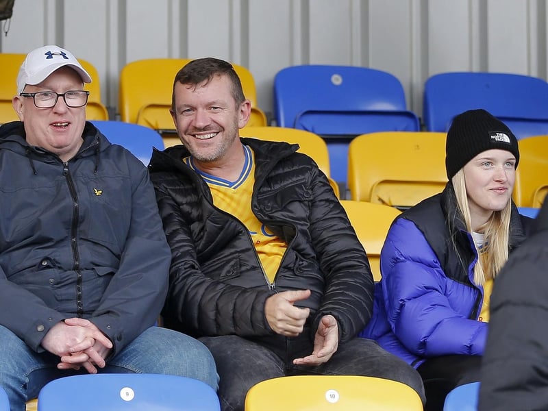 Mansfield Town fans in the stands at AFC Wimbledon.
