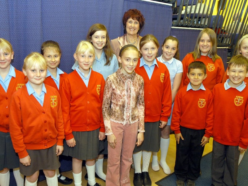 Adjudicator Marie Dixon pictured with youngsters who took part in one of the classes at the Music and Drama Festival in 2007 - do you recognise any of the performers?