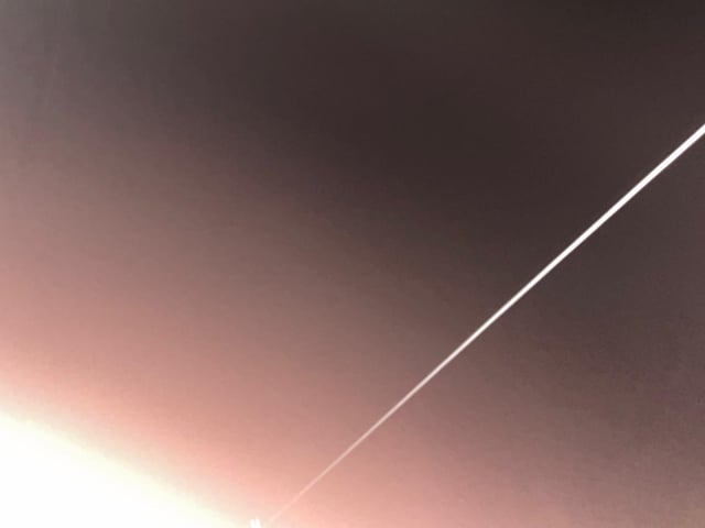 Joe also captured this snapshot as he witnessed a strange, bright light zooming across the sky.
