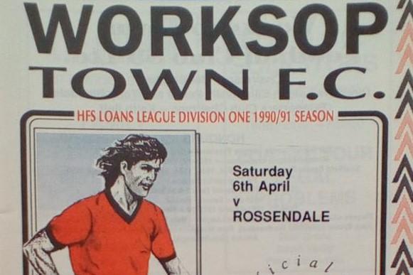 Programme prices have certainly shot up. This programme, for Worksop's match against Rossendale on April 6 1990, cost just 30p.