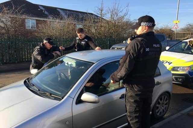 Police said they recovered a 'significant quantity' of class A drugs when they stopped a car in Sutton last week.