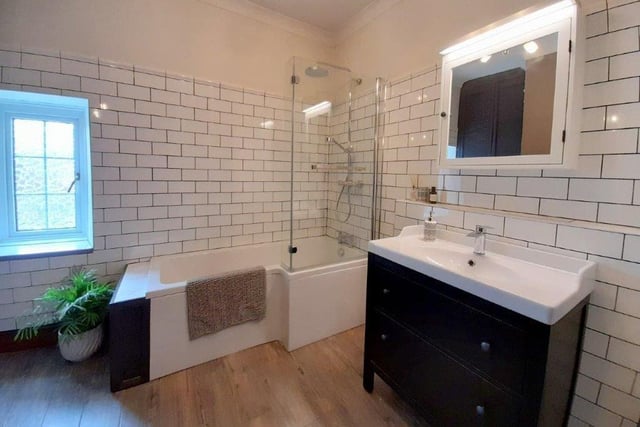 This modern family bathroom can also be found on the first floor of the £345,000-plus cottage.