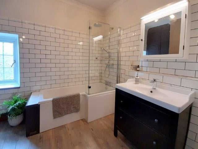 This modern family bathroom can also be found on the first floor of the £345,000-plus cottage.