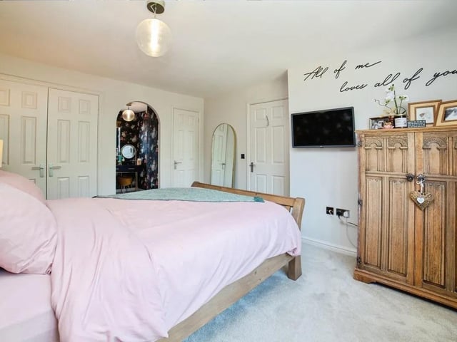 One of four bedrooms in the spacious property.