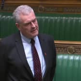 Lee Anderson, Ashfield MP, in the House of Commons in the Houses of Parliament, Westminster.
