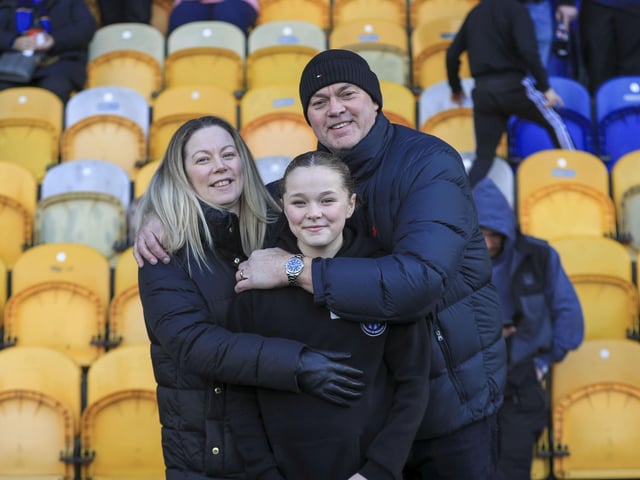 Mansfield Town fans ahead of the win over Barnsley. All pics: Chris and Jeanette Holloway.
