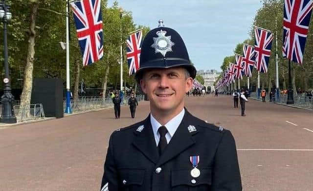 Sergeant Dan Griffin was one of dozens of officers invited to line the route of the funeral cortege as it made its way through central London.