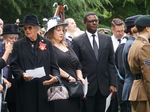 Caroline Henry, Nottinghamshire police and crime commissioner, and her husband Darren, Broxtowe MP, at the ceremony.