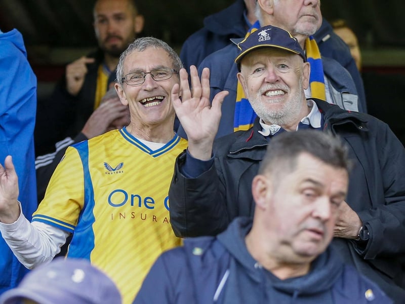 Mansfield Town fans ahead of the opening day draw at Crewe