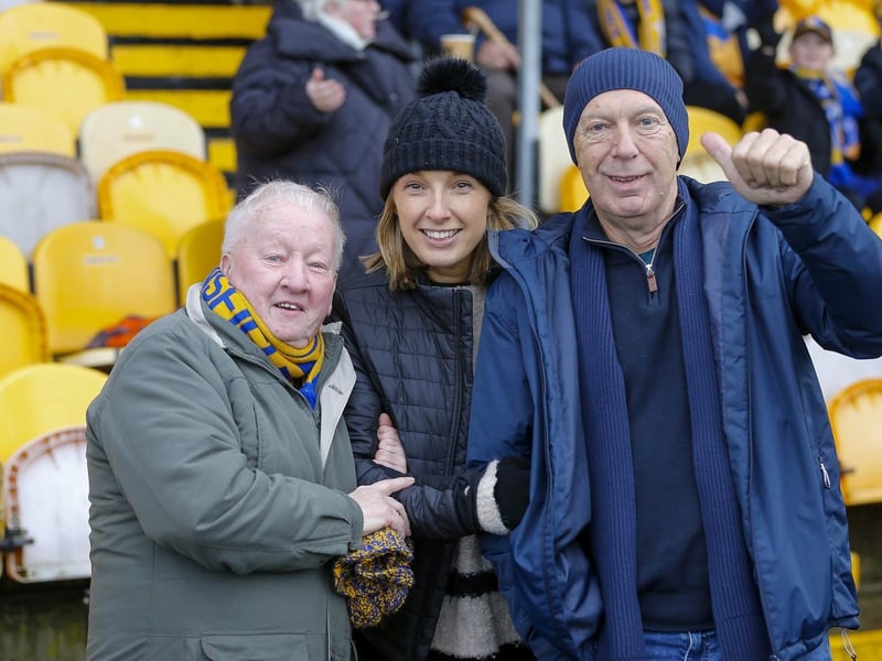 Mansfield Town fans enjoy the 2-0 win over Newport County.