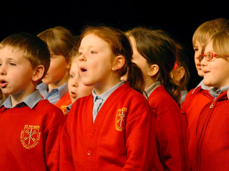 St Peter's C of E Primary School taking part in the Mansfield Music and Drama Festival in 2008