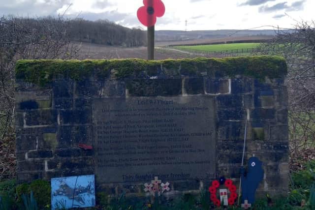 The memorial to the crew of the Canadian Airforce Bomber