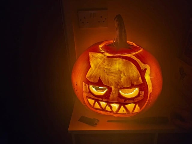 Andrea Ruskin, from Mansfield, shared a photo of her 14-year-old son's pumpkin. It is great!