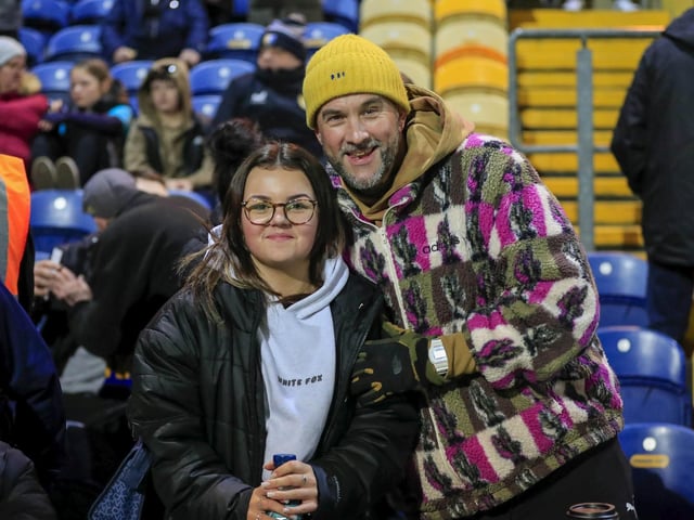 Mansfield Town fans ahead of the defeat to MK Dons.