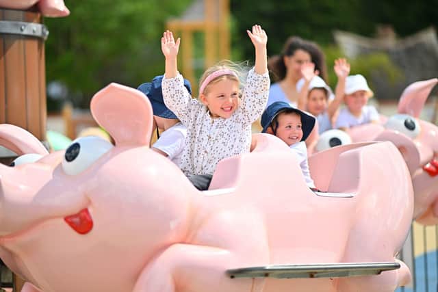 Competition winners enjoying Sundown Adventureland