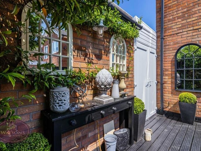 Another delightful corner of the rear garden at the Kimberley house.