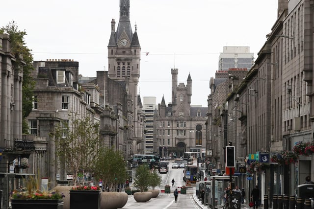 Union Street in Aberdeen. . Picture:  Andrew Milligan/PA Wire