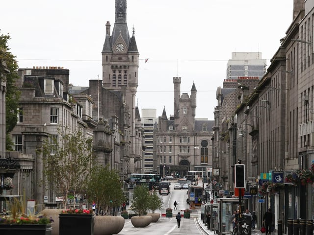 Union Street in Aberdeen. . Picture: Andrew Milligan/PA Wire