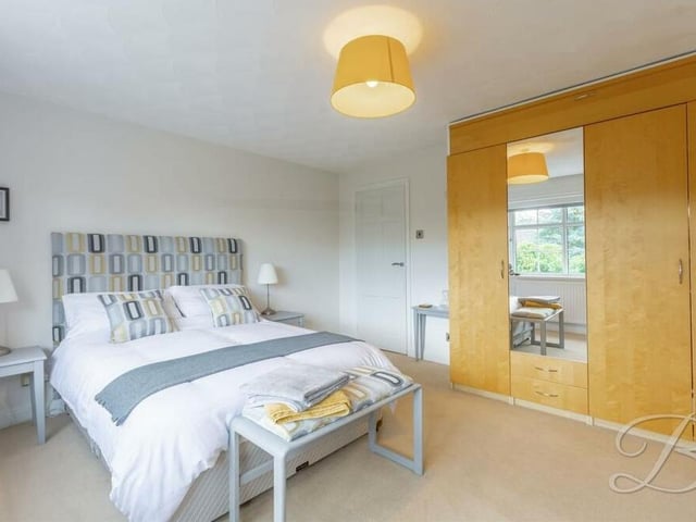 The amount of storage space available at the High Oakham Road house is amazing, Here are the fitted wardrobes in the third bedroom.