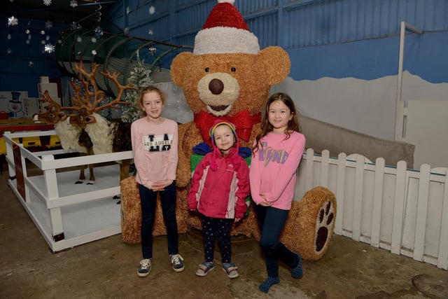 Pictured are Jessica Neale, eight, Ruby Neale, eight and Amber Neale, five