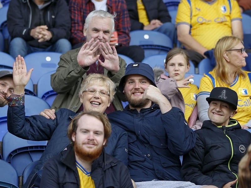 Mansfield Town fans ahead of the win over Barrow.
