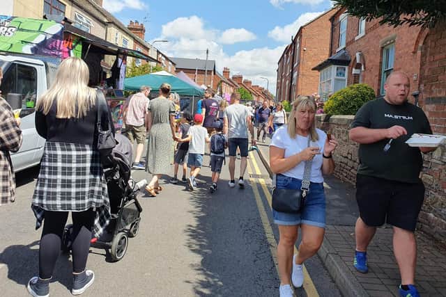 Hundreds flocked into the town centre for the food festival on Sunday.