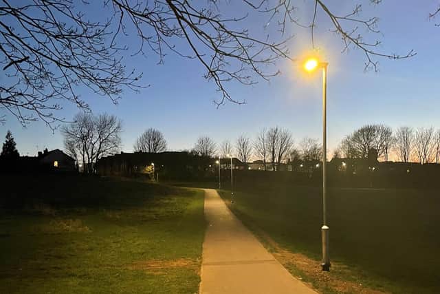 Improved lighting has been installed along the footpaths at Sutton Lawn.