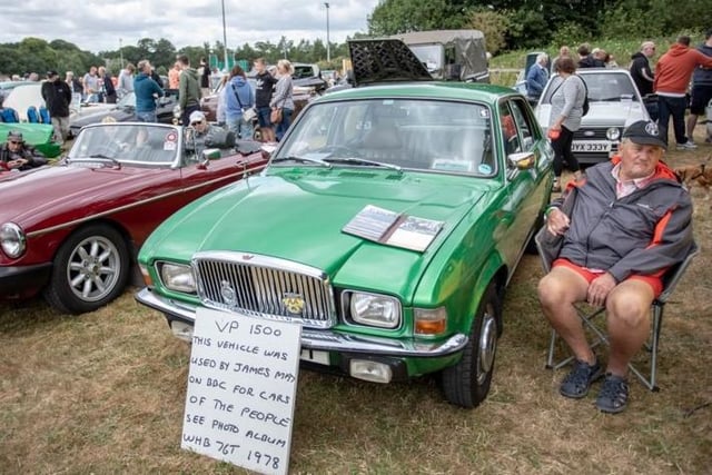 The owner sitting proudly by this 1978 Vanden Plas. And he has every right to because this car featured in 'Cars Of The People', a BBC TV show made by James May, of 'Top Gear' fame, about eight years ago.