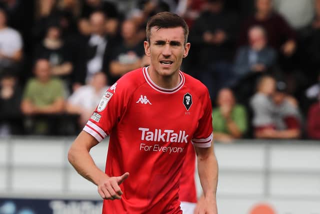 Matty Lund of Salford City - got away with red card on Monday against Stags.