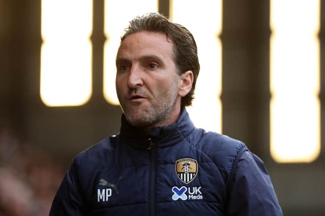 Martin Paterson, Manager of Notts County, looks on prior to the League Two Play-Off Semi Final Second Leg match between Notts County and Chesterfield at Meadow Lane on May 15, 2026 in Nottingham, England. (Photo by Cameron Smith/Getty Images)