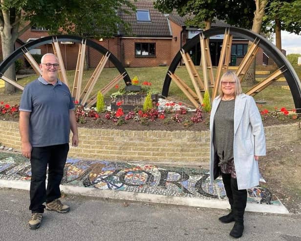 Blidworth Parish Councillor Martin Atherton with Coun Tina Thompson