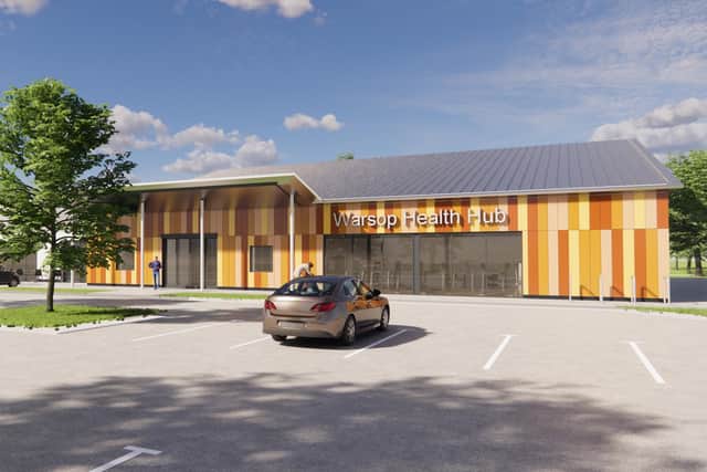 An artist's impression of the planned Warsop Health Hub.